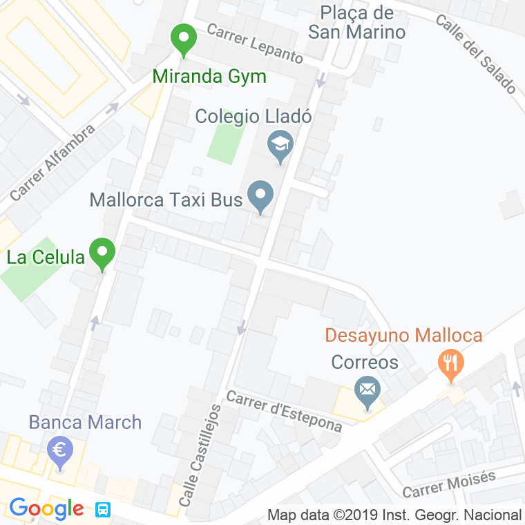 Código Postal calle Covadonga en Palma de Mallorca