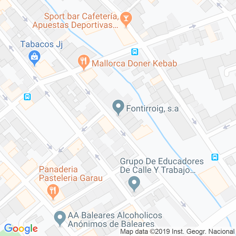 Código Postal calle Fontirroig en Palma de Mallorca