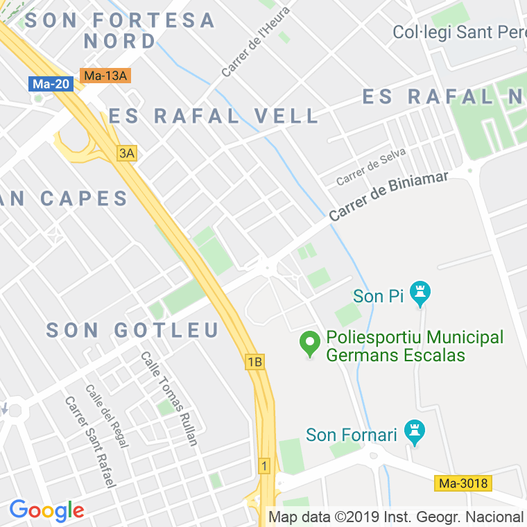 Código Postal calle Mare Deu De Montserrat en Palma de Mallorca