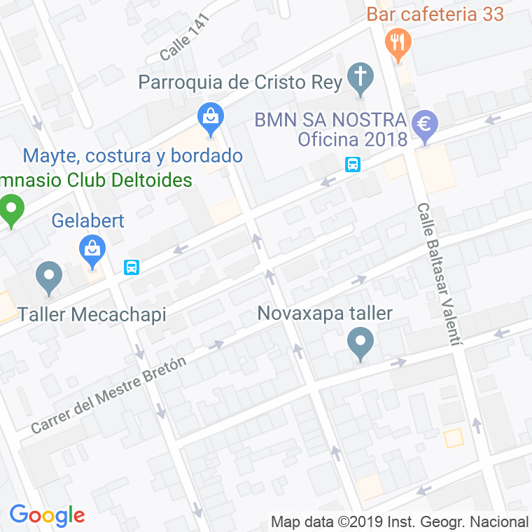 Código Postal calle Miquel Tortell en Palma de Mallorca