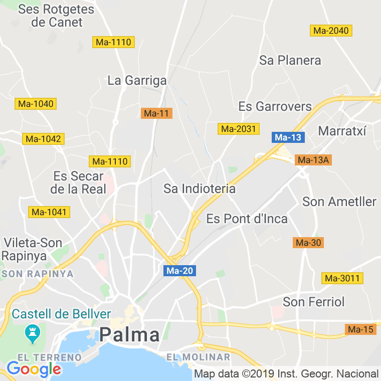 Código Postal calle Antoni Gomila en Palma de Mallorca