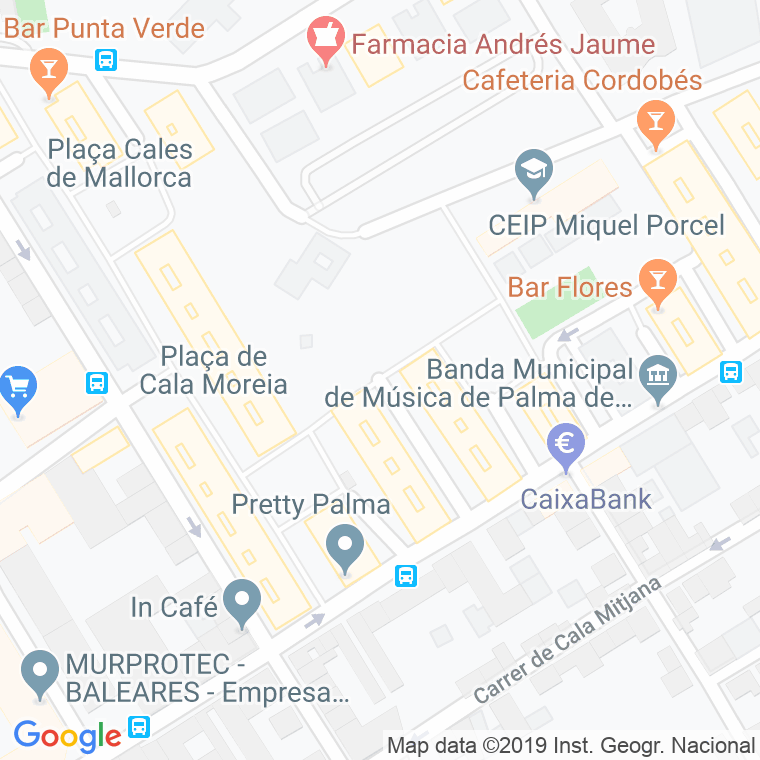 Código Postal calle Cala Moreia, plaça en Palma de Mallorca