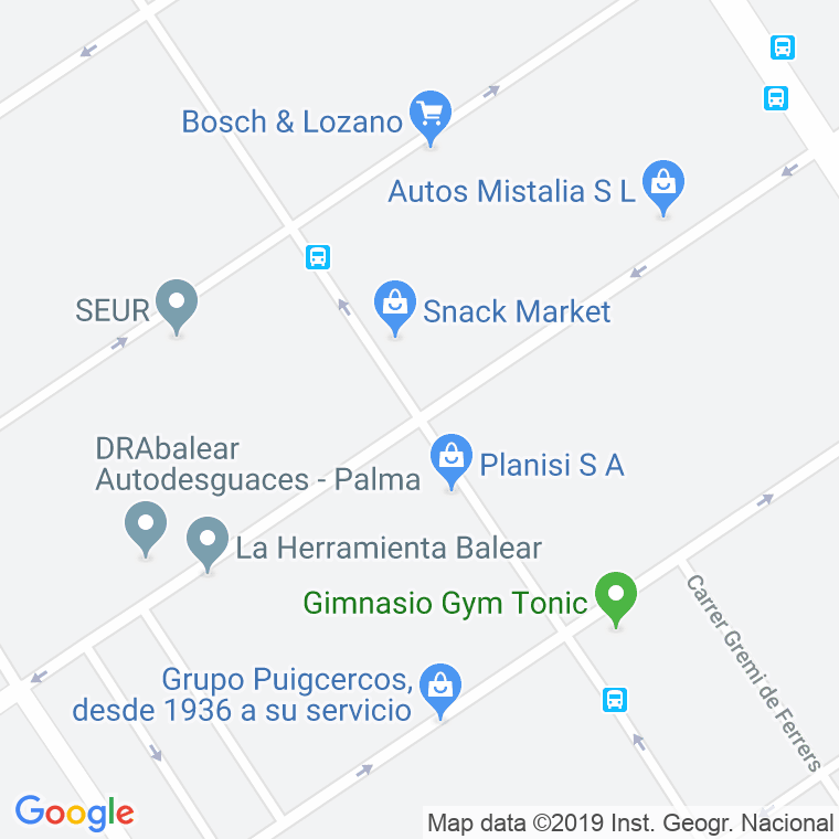 Código Postal calle Gremi De Boneters en Palma de Mallorca