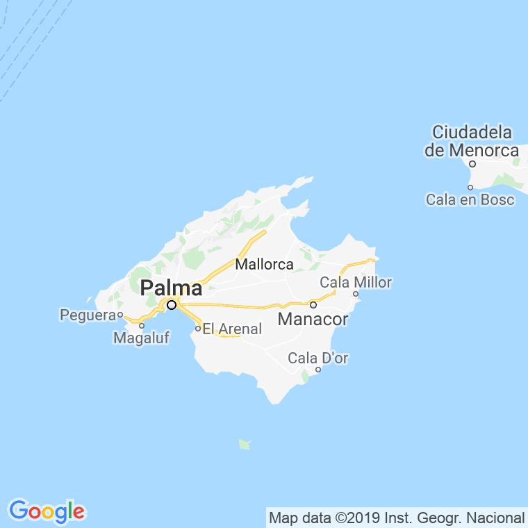Código Postal calle Infant Felip en Palma de Mallorca