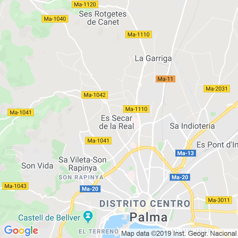 Código Postal calle "K" en Palma de Mallorca