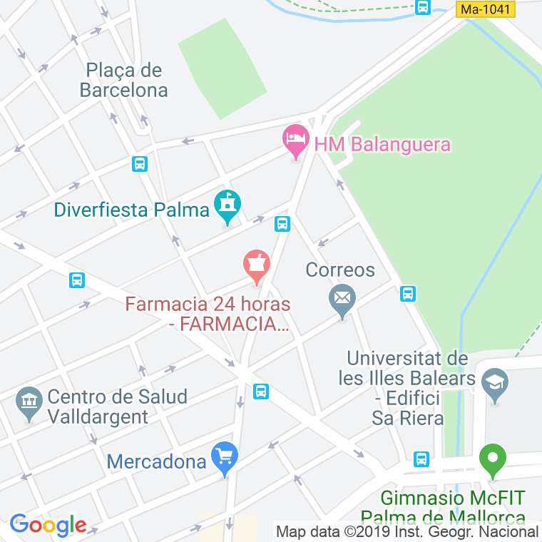 Código Postal calle Balanguera, La en Palma de Mallorca