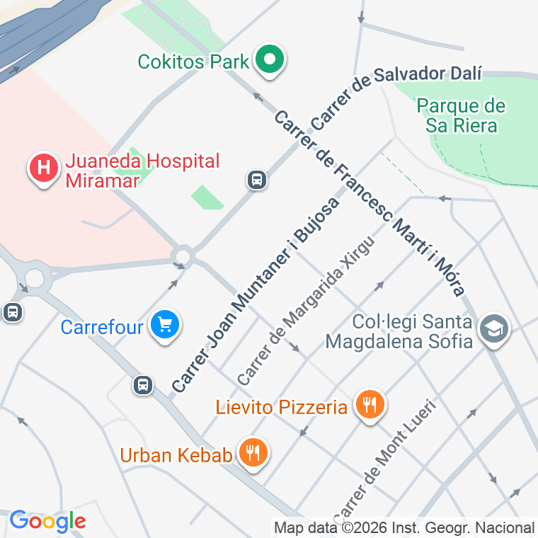 Código postal de Joan Muntaner I Bujosa en Palma de Mallorca