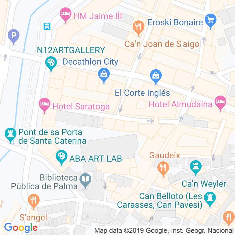 Código Postal calle Berenguer De Tornamira en Palma de Mallorca