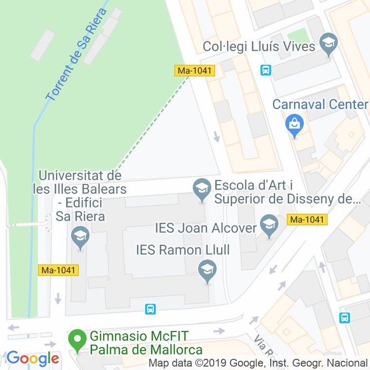 Código Postal calle Llorenç Cerda en Palma de Mallorca