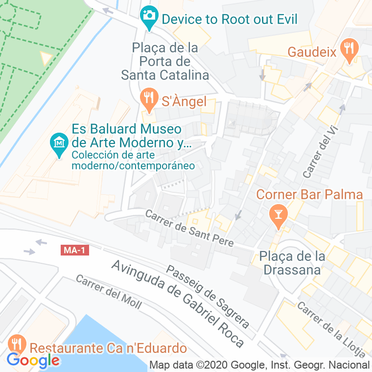 Código Postal calle Midonera en Palma de Mallorca
