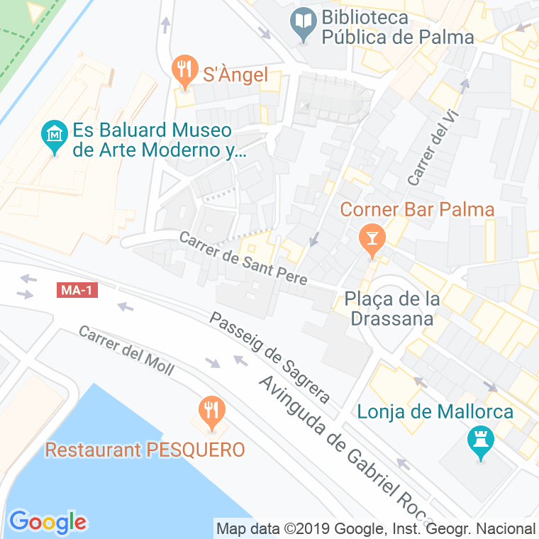 Código Postal calle Pere Bonet, plaça en Palma de Mallorca