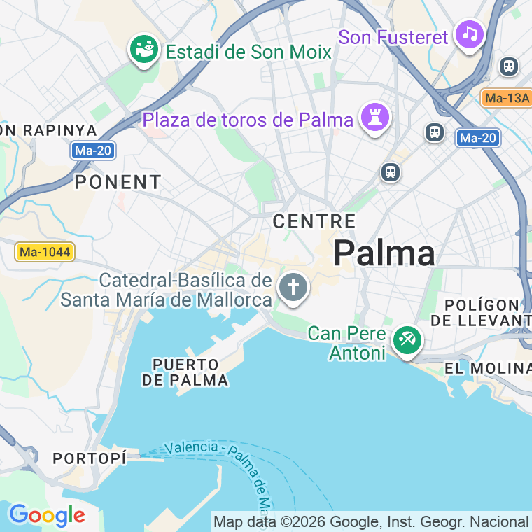 Código postal de Portugal, Avinguda en Palma de Mallorca