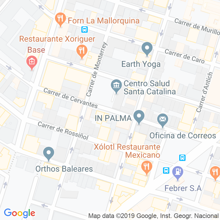 Código Postal calle Cervantes en Palma de Mallorca