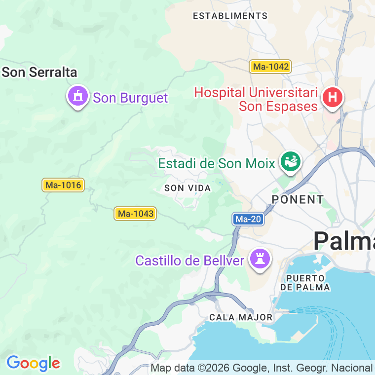 Código postal de Guardia Civil Bonafe en Palma de Mallorca