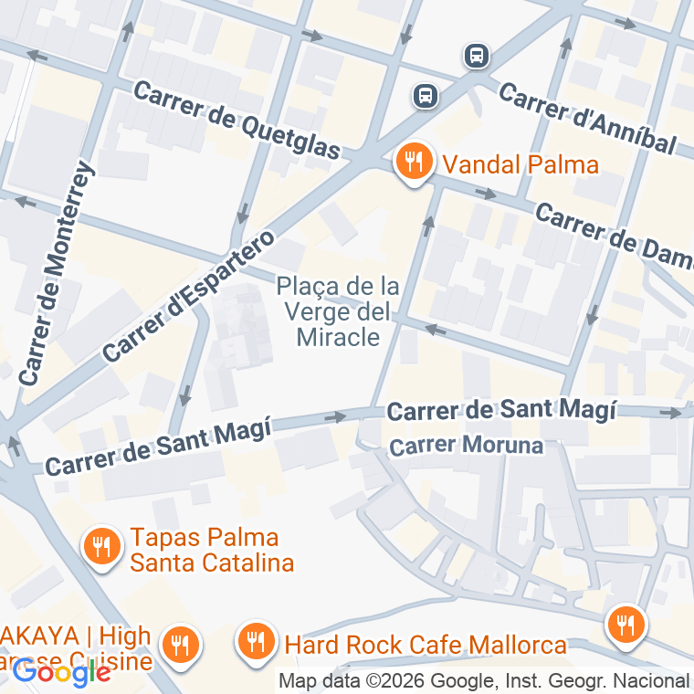 Código postal de Verge del Miracle, Plaça en Palma de Mallorca