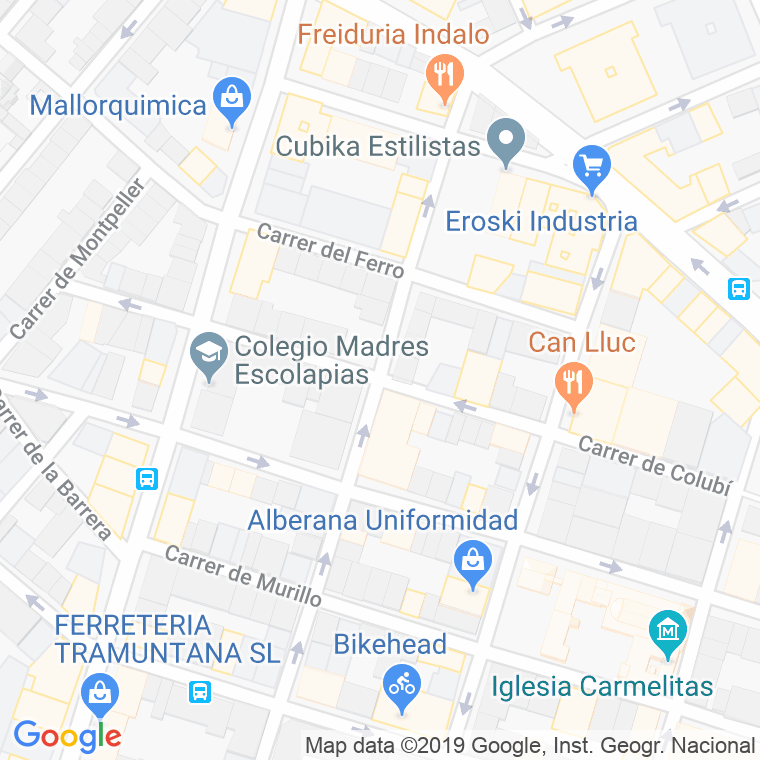 Código Postal calle Colubi   (Impares Del 31 Al Final)  (Pares Del 26 Al Final) en Palma de Mallorca
