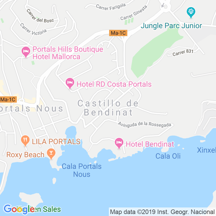 Código Postal de Castillo De Bendinat en Illes Balears