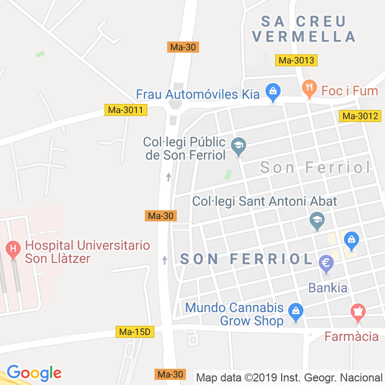 Código Postal calle Ordi en Palma de Mallorca