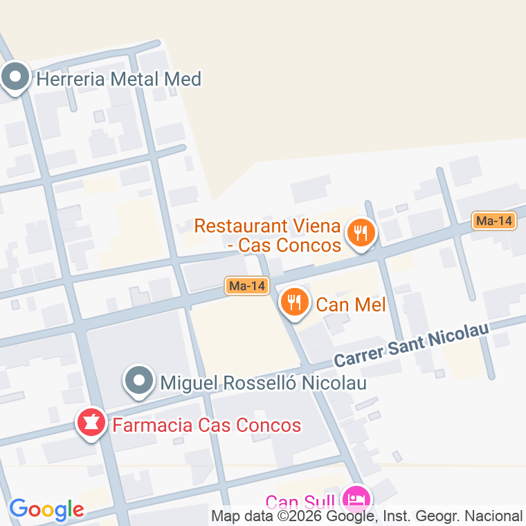 Código postal de Carre Guillem I Joan Obrador en Cas Concos Des Cavaller