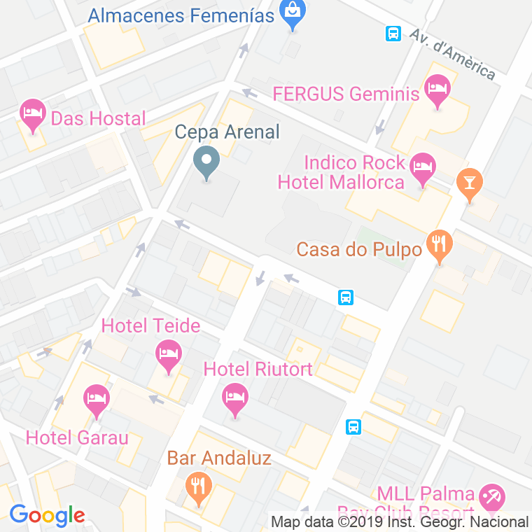 Código Postal calle Gaspar Rul.lan en Palma de Mallorca