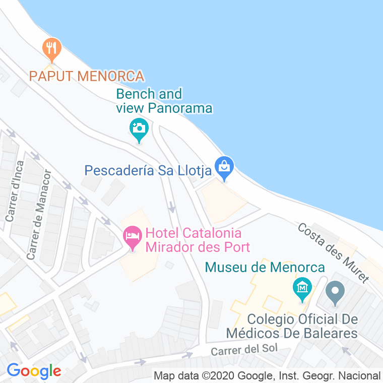 Código Postal calle Costa De Ponent en Maó