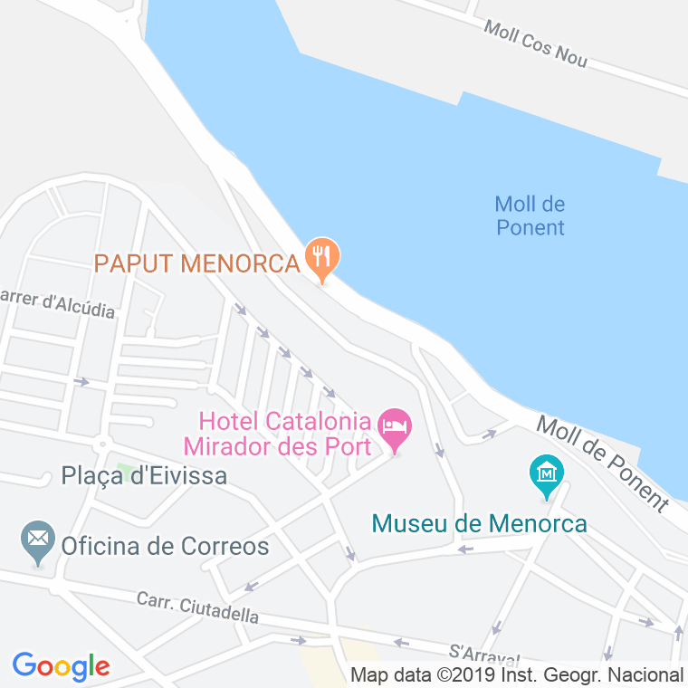 Código Postal calle Costa De Ses Piques (Dr. Guardia) en Maó