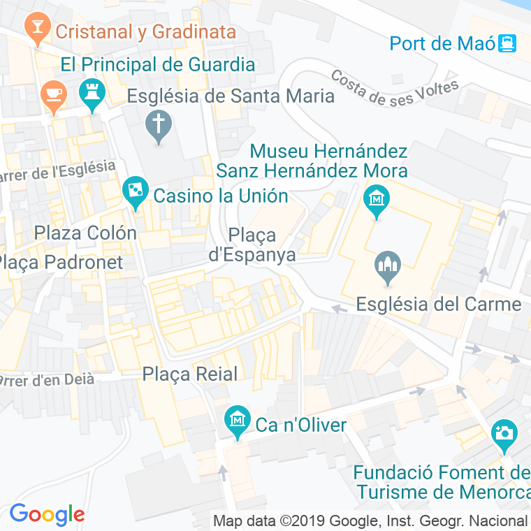 Código Postal calle Carme, plaça (Impares Del 15 Al Final)  (Pares Del 16 Al Final) en Maó