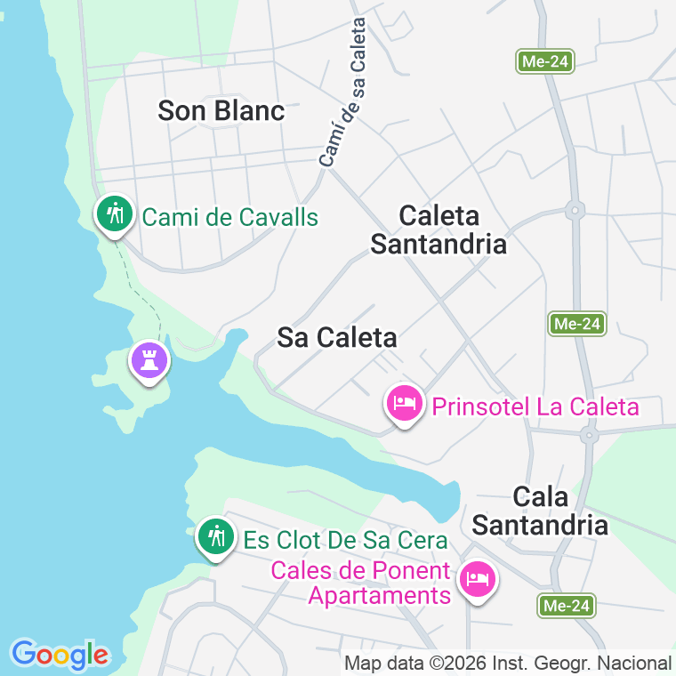 Código postal de Carre Platja de Sa Caleta en Caleta Santandria