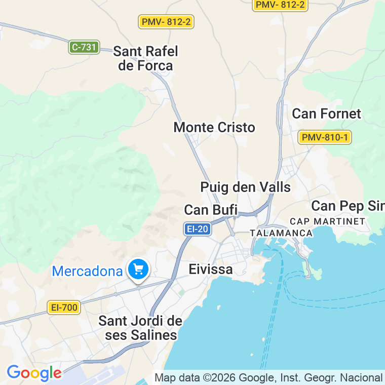 Código postal de Eivissa en Illes Balears