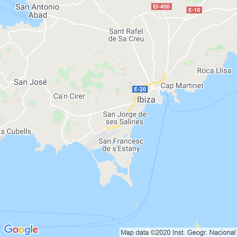 Código Postal de Sant Josep De Sa Talaia (Plana Den Fita) en Illes Balears
