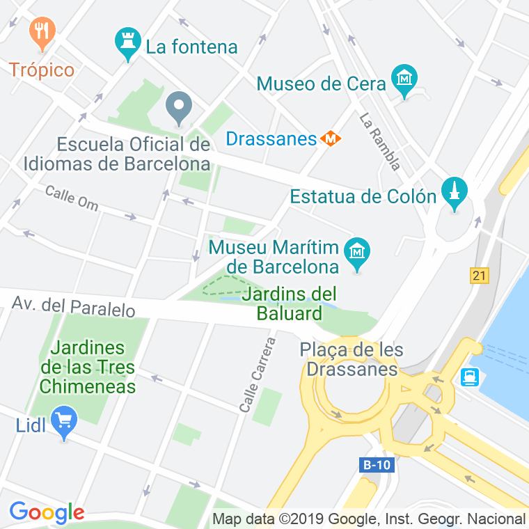 Código Postal calle Blanquerna, plaça en Barcelona