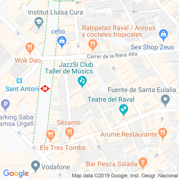 Código Postal calle Cendra en Barcelona