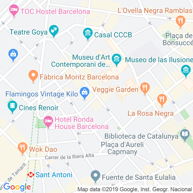 Código Postal calle Joaquin Costa en Barcelona