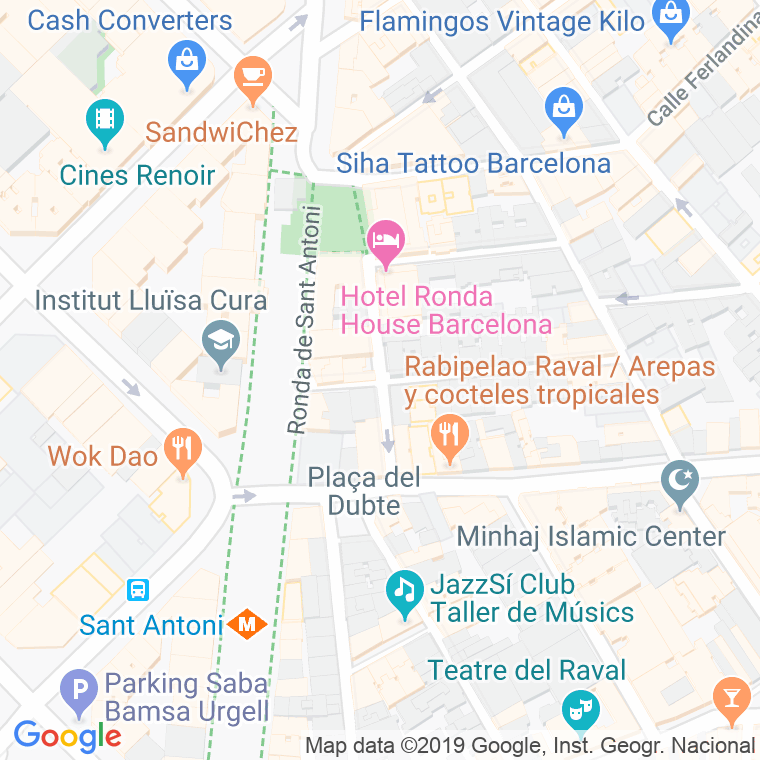 Código Postal calle Nou De Dulce en Barcelona