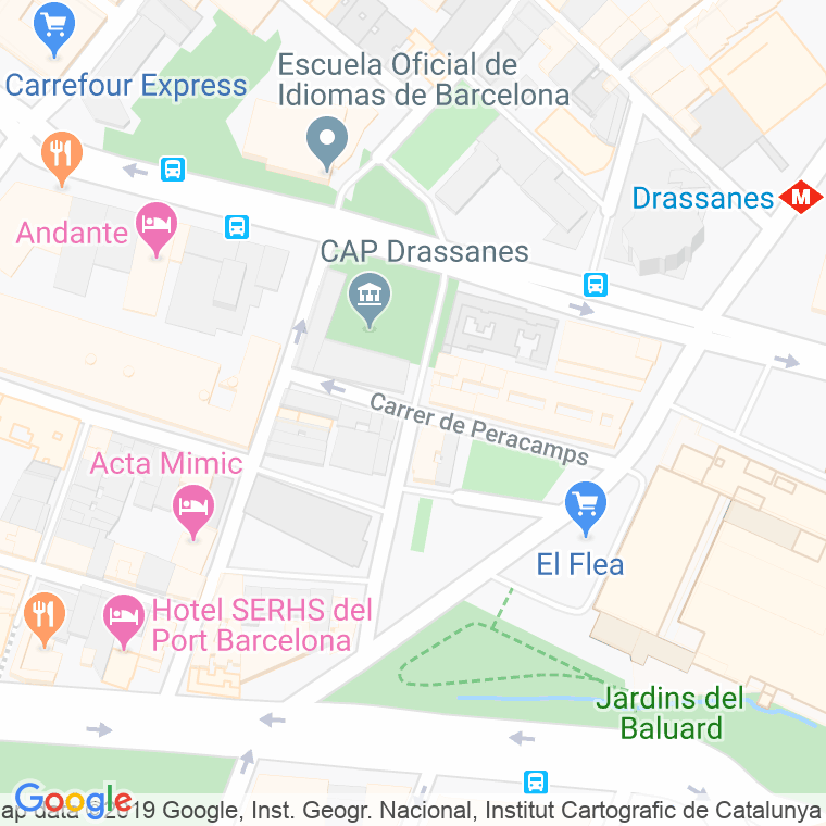 Código Postal calle Peracamps, De, grup en Barcelona