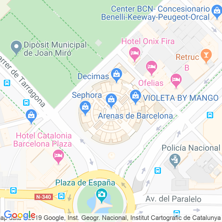 Código Postal calle Arenes en Barcelona