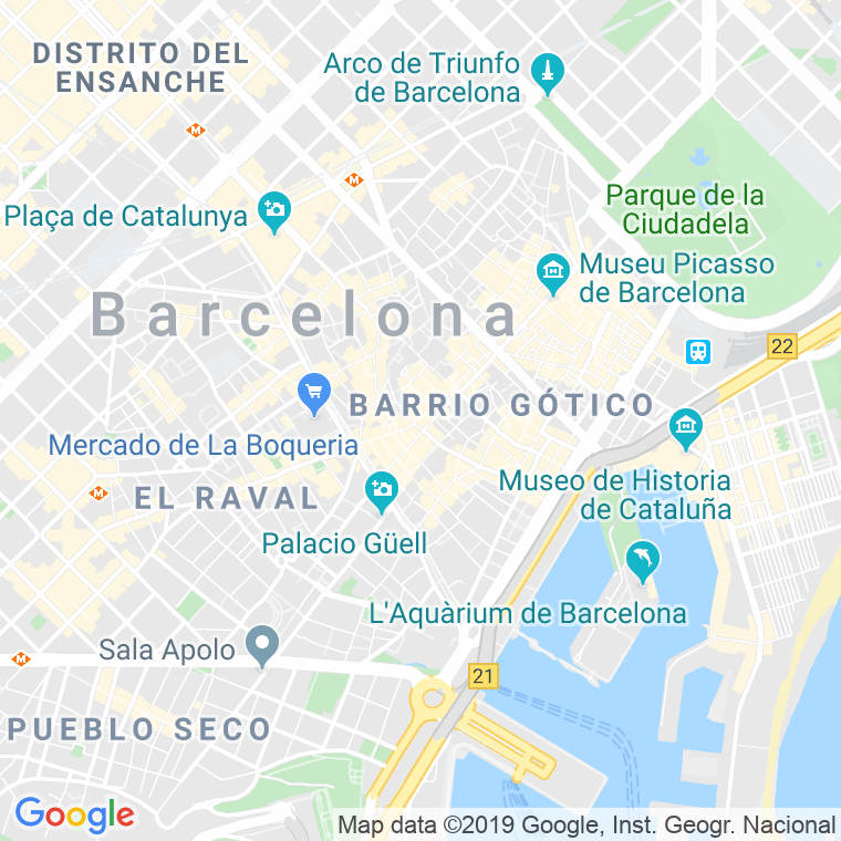 Código Postal calle Banys, passatge en Barcelona