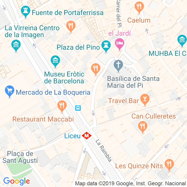 Código Postal calle Cardenal Casañas en Barcelona