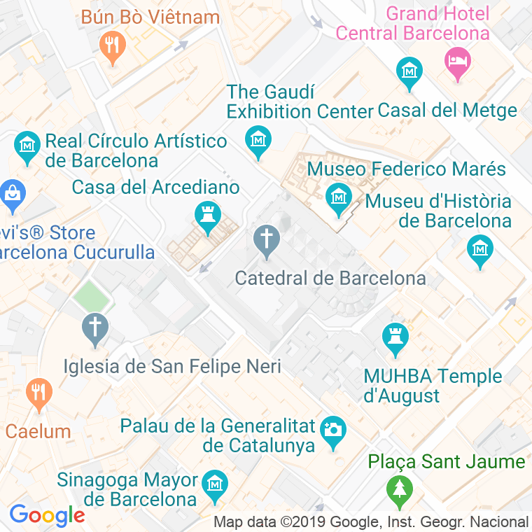 Código Postal calle Catedral, De La, avinguda en Barcelona