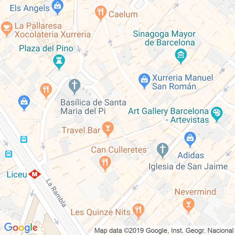 Código Postal calle Cecs De La Boqueria en Barcelona