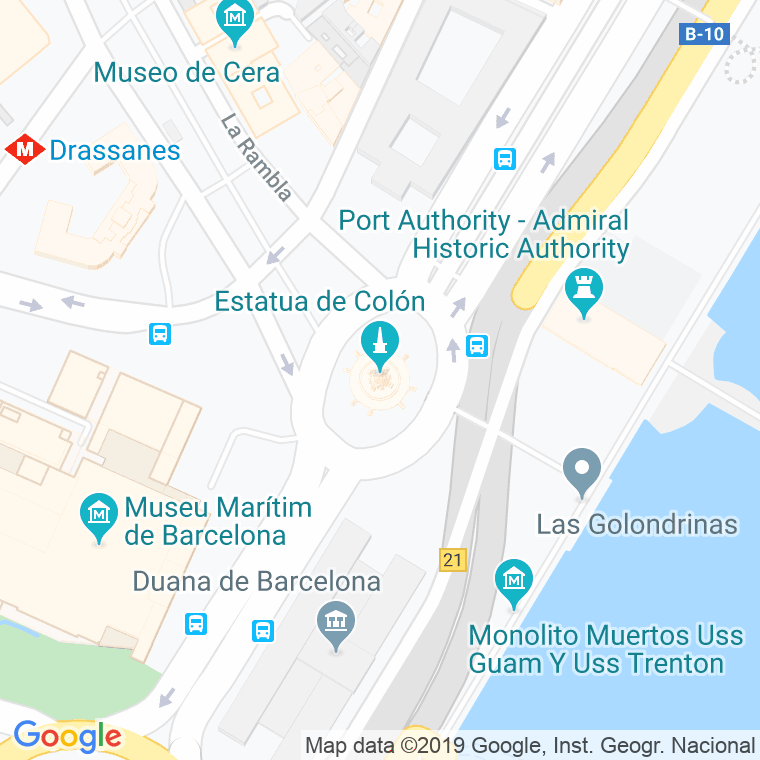 Código Postal calle Colom, De en Barcelona