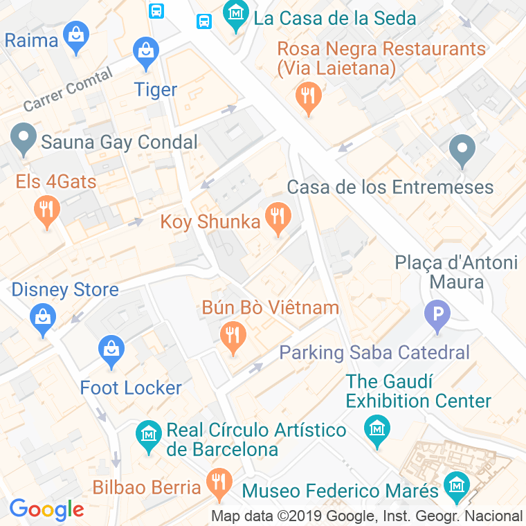 Código Postal calle Copons en Barcelona