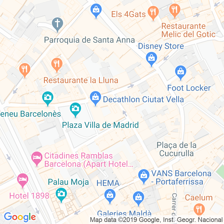 Código Postal calle Duc De La Victoria, Del en Barcelona