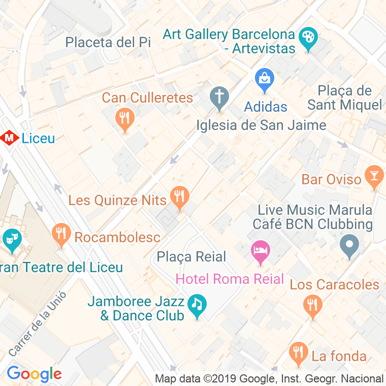 Código Postal calle Heures en Barcelona