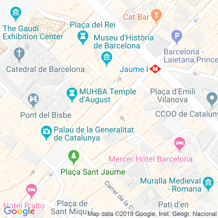 Código Postal calle Jaume I, De en Barcelona