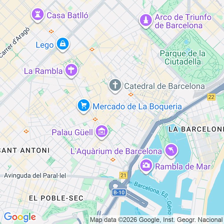 Código postal de Sant Jaume, Plaça (impares del 1 al Final)  (pares del 2 al Final) en Barcelona