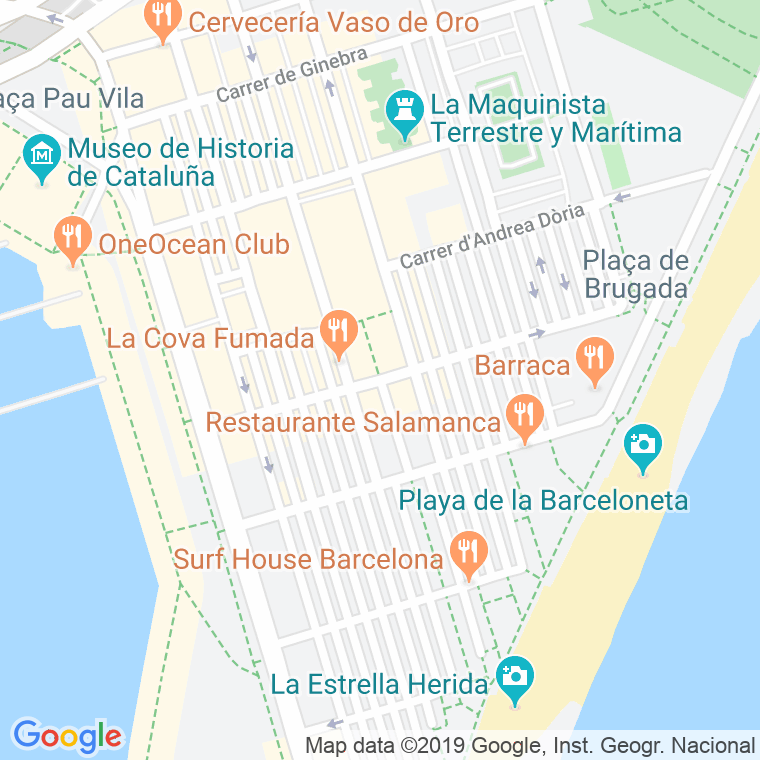 Código postal de Almirall Churruca en Barcelona