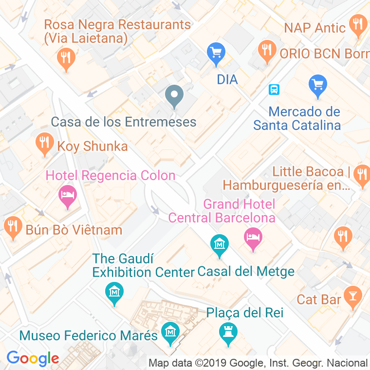Código Postal calle Antoni Maura, plaça en Barcelona