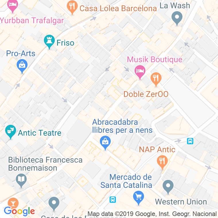 Código Postal calle Arenes De Sant Pere en Barcelona