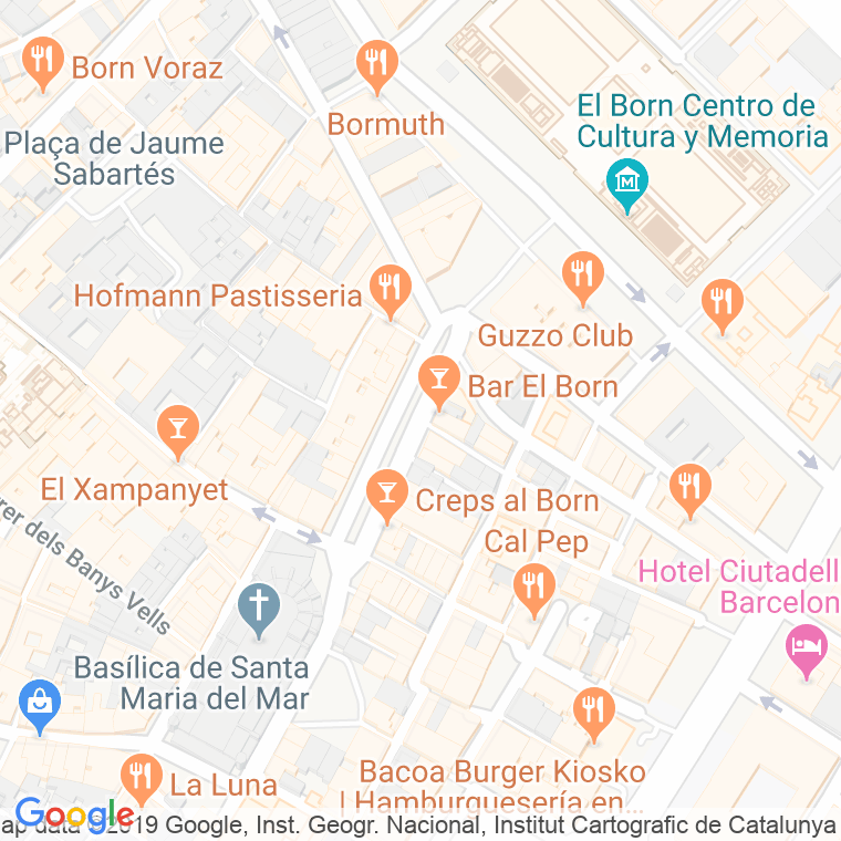 Código postal de Born, Passeig en Barcelona